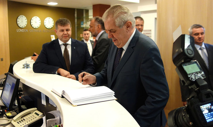 CZECH PRESIDENT STAYED OVERNIGHT IN CLARION CONGRESS HOTEL OSTRAVA